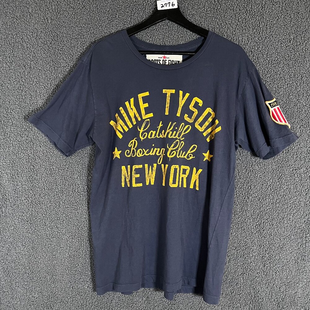 Roots of Fight Mike Tyson Kid Dynamite T Shirt - Men's Size L - Blue